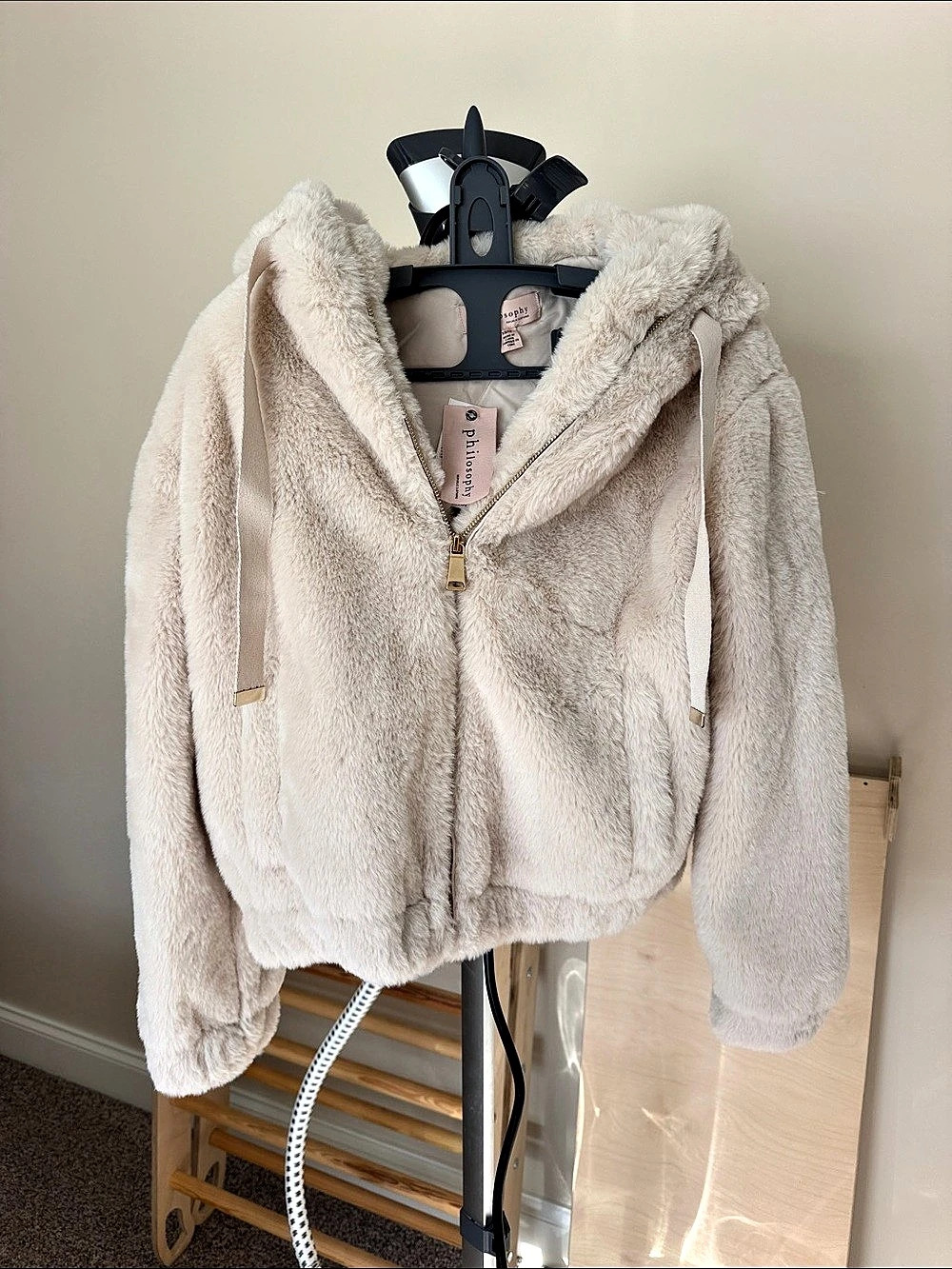 Philosophy Teddy Jacket in Cream Size XS NWT